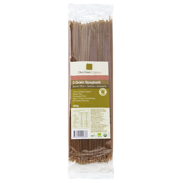 Olive Green Organics Pasta Brown Rice, Quinoa and Amaranth Spaghetti 300g